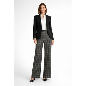 Express Plaid Dress Pants Womens 4 Grey‎